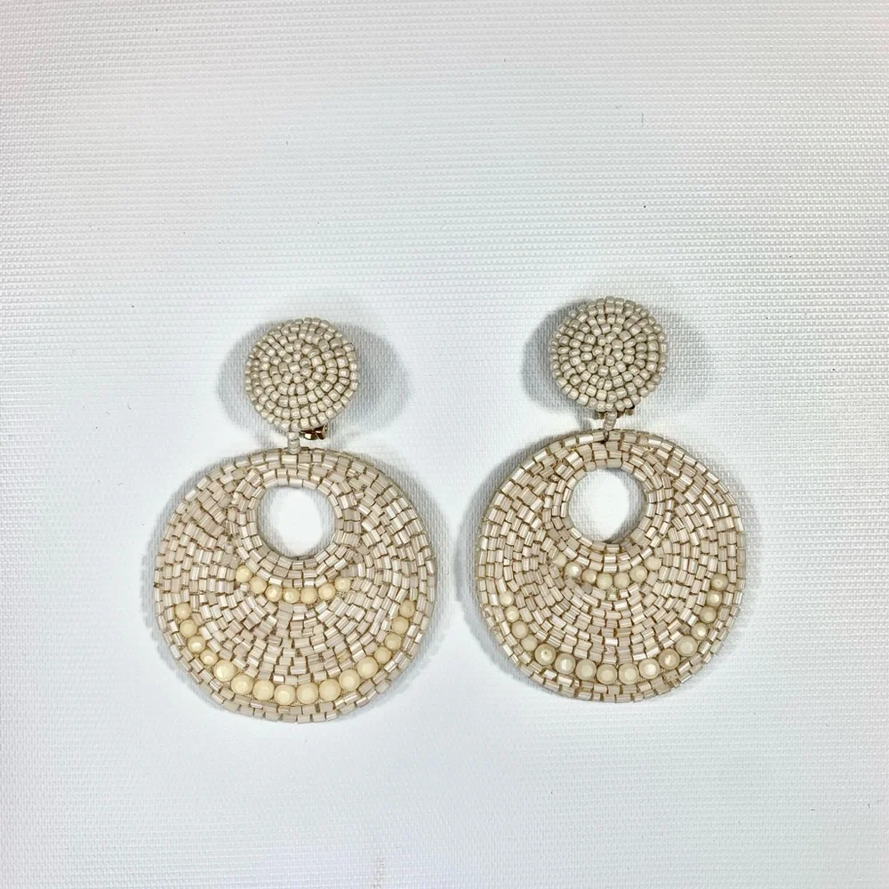 Kenneth Lane beaded earrings - Picture 2 of 6